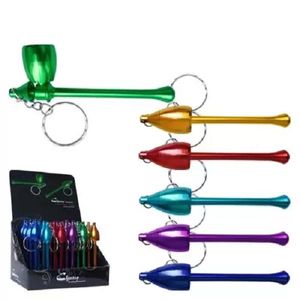 2022 Super Metal Mushroom Pipe Cigarette Hookah Smoking Aluminium Pipes Holder with Keychain for Tobacco Herb Vaporizer