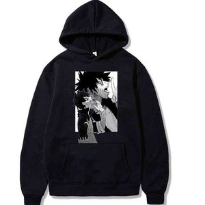 My Hero Academia Anime Harajuku Dabi Print Hoodie Men Tops Loose Autumn Winter Sweatshirt Hoody Hoodies H1227