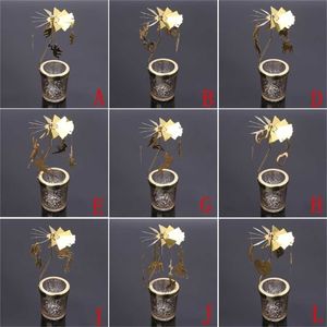 Xmas Rotating Spinning Carousel Tea Light Candle Holder Center Home Decoration Gifts Wedding 211222