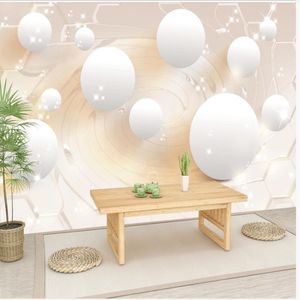 Modern 3d stereoscopic wallpaper minimalist 3D stereo sphere geometric wallpapers space mural background wall