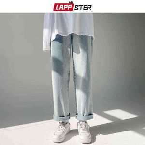 LAPPSTER Men Vintage Baggy Harajuku Denim Joggers 2022 Mens Japanese Streetwear Causal Jeans Pants Male Kpop Y2k 0309