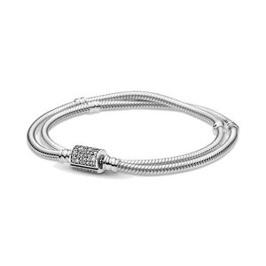 Designer smycken passform pandora armband charms pärla dubbel wrap fat clasp snake kedja 925 silver kärlek armband pärlor smycken kedja charm pärlor