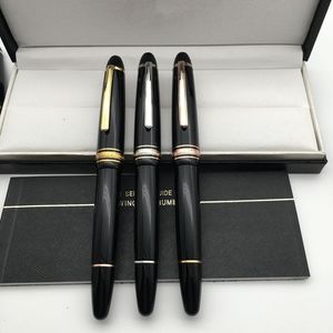 Stylos achat en gros de Luxe MSK Noir Résine Noir Fontaine Fontaine pour Iridium NIB Office School Fournitures de haute qualité Écriture de stylos à encre avec numéro de série