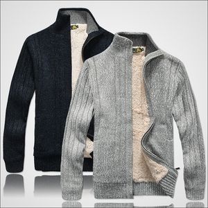 الرجال البلوزات طويلة الأكمام sweatercoat سترة عارضة سترة سميكة الحياكة سترة قميص معطف الشتاء ل mans 201105