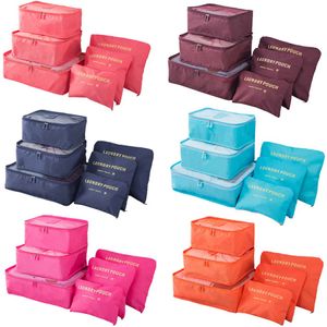 Travel Makeup Bag Home Luggage Storage Clothes Storage Organizer Portable Cosmetic Bags Bra Underwear Pouch 6pcs/Set