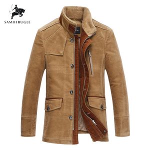 Plus Größe 6XL 7XL Top Qualität Woolen Warme männer Warme Winter Jacke Winddicht Casual Oberbekleidung Dicke Medium Lange Mantel männer Parka 201114