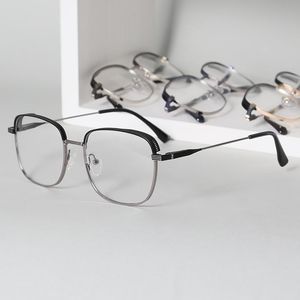 Moda Okulary Okulary Ramki Natuweco Metal Optyczny Wysokiej Jakości Unisex Square Duża Rama Oversized Okulary Receptę Myopia Hyperopia Eye