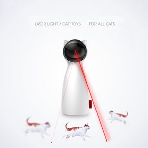 Yaratıcı Kedi PET LED Lazer Komik Oyuncak Akıllı Otomatik Kedi Egzersiz Eğitim Oyuncak Çok Açılı Ayarlanabilir USB Şarj LJ201125