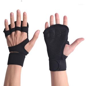 Suporte de pulso Pano de mergulho Luvas esportivas de fitness Palm Guard Silicone antiderrapante Mão para homens e mulheres