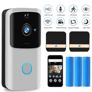 Wifi campainha porta video intercomunicador p hd wireless smart home ip porta camera câmara alarme de segurança ir noite visão