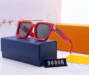 Óculos de sol 2022 Milionário de luxo 96006 Óculos de sol para homens Estrutura completa Designer vintage Óculos de sol Eyewear para mulheres Gold Shiny Hot com Box T2201293
