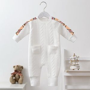 2022 Cute Baby cotone pagliaccetti a maniche lunghe addensare caldo plaid neonato tute autunno inverno tute monopezzo vestiti del bambino