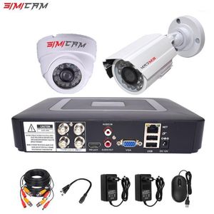 Systemy 4CH DVR System CCTV 2 SZTUK Kamery 1080p 2MP Nadzór wideo 5 w 1 Podczerwieni AHD 1200 TVCCTV Camera Security Kit1