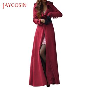 Jaycosin Winter Revers-Kleid, Windjacke, langer Rock, Mantel, Polyester-Knopf-dekorative Jacke, um das warme 201027 zu halten