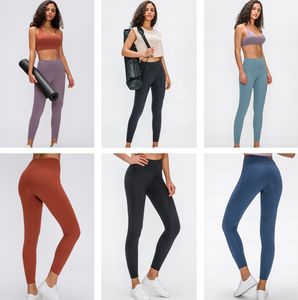 2024 Pantaloni da yoga classici atletici solidi DTS2018 Al ritmo stretto 25 donne ragazze che corrono leggings fitness pantaloni da donna a 9 punti 8VU2