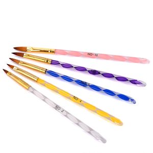Acrylic Nail Brush Nylon Haar voor Learner UV Gel Bouwer Carving Liquid Powder DIY Beauty Nail Art Tekening Pen