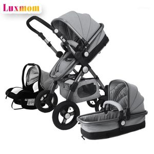 Strollers Luxmom Baby Stroller In Foldable Easy To Carry Large Tires Safe And Stable Russia