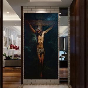 La crocifissione di Anatoly Shumkin HD Stampa Gesù Cristo dipinto ad olio su tela stampa artistica home decor wall art pittura immagine Y200103