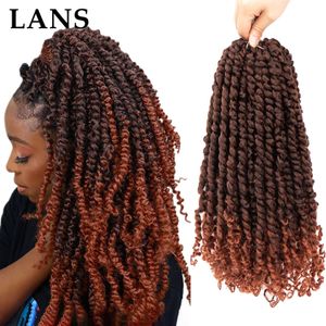 24-дюймовые волосы Passion Twist, предварительно скрученные Passion Twists, вязаные крючком косы, 100 г/шт., синтетические плетения с предварительной петлей для наращивания волос LS01