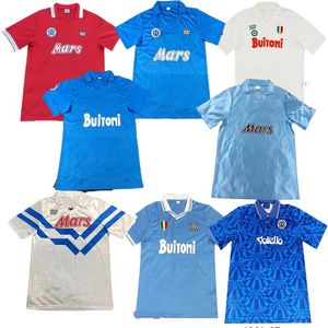 ホーム離れてトップレトロクラシック1986 1987 1991 1992 1993ナポリジャージーレトロなサッカーのジャージマラドーナmaillots・デ・足のレトロなサッカーシャツ