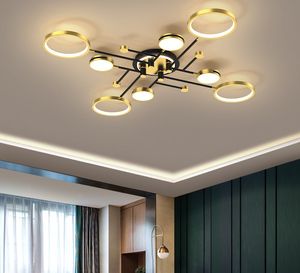 Nowy nowoczesny światła żyrandol LED ściemnialny do sypialni salon kuchenny salon Luster Lampy domowe oświetlenie z pilotem