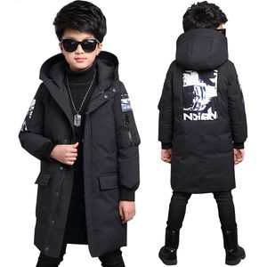Meninos jaqueta de inverno -30 graus roupas de crianças aquecer casaco com capuz casaco impermeável engrossar outerwear crianças parka 20116