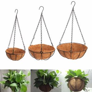 Hanging Coconut Vegetable Flower Pot Basket Liners Planter Garden Decor Iron Art MAY29 Dropship Y200709