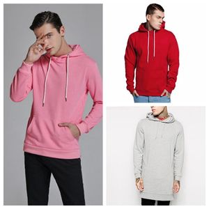 Long-sleeved plus-length fleece sweater with side zipper men's sportswear European and American sports hoodies men