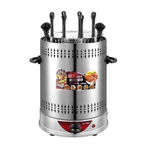 Electric Oven Home Smokeless BBQ Grill Automatic Rotating Barbecue Skewer Grilled Kebab Machine Lamb Skewers Heating Stove