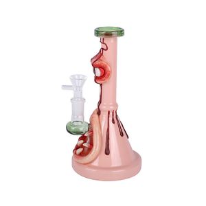 Novo Design 3d Vidro Bong Sangue Forma de Olho de 10 polegadas Glasssilicone Tubulação de água Creative Hookah Dab Rig