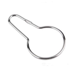Other Bath Toilet Supplies 1000pcs New Stainless steel Chrome Plated Shower Bath Bathroom Curtain Rings Clip Easy Glide Hooks SN4409