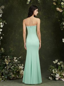 2022 Sexy Designer Mint Green Bridesmaid Dresses Burgundy Dark Navy Sheer Neck Mermaid Maid of Honor Gowns Evening Prom Dress CPS1271o