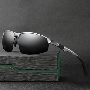 Fashion design Aluminum magnesium sunglasses 2022 men's polarizing glasses personality hipster sun glasses driving with box