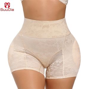 GUUDIA Hohe Taille Trainer Body Shaper Höschen Hüfte Gesäß Gepolsterte Panty Butt Lifter Hüfte Enhancer Dicken Bund Spitze Shapers Frauen 220307