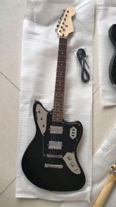 Anpassad grossist Nya Jaguargitarrer, svarta elektriska gitarrer med humbucker pickup, tillhandahålla anpassade tjänster, gratis frakt