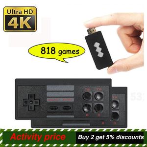 4K HD Video Game Player Nostalgic Host 2.4G Sem Fio Handheld Joystick 818 Retro Sem Fio Jogos Portáteis Consolas Crianças Presente