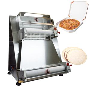 Pizza-Basis-Presse, die Maschine Brot-Teig-Rolleeter-Maschine für Pizzeria-Shop herstellt. Einfache Bedienung. Pizza-Teigausrollmaschine, Pressmaschine, Teigblatt