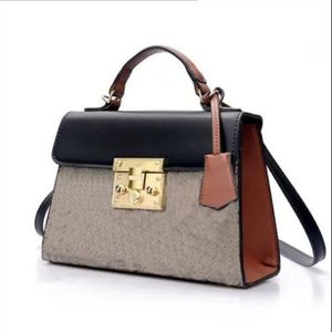 Women's Bag Single Shoulder Fashion Bags Fang Suo Genuine Leather Messenger Handbags Handbag Padlock Series Designer Woman Purses