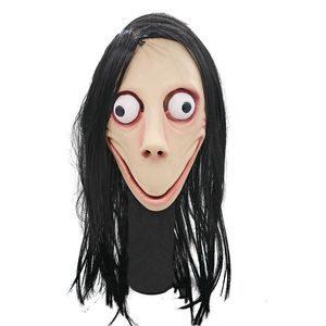 Death Game MOMO Mask No Bang Style SCARY Mask Tern Halloween Fantasma femminile Parrucca Maschere Festival Party Playing Supplies Y200103