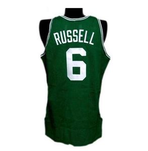 Dikişli Basketbol Formaları Bill 6 Russell 1962-63 Mesh Hardwoods Klasik Retro Jersey Erkekler Kadın Gençlik S-6XL