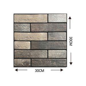 Pvc 3d adesivos de parede auto-adesivo impermeável imitação de tijolo de tijolo para fundo sala de estar tv fundo decoração 30x30cm v1