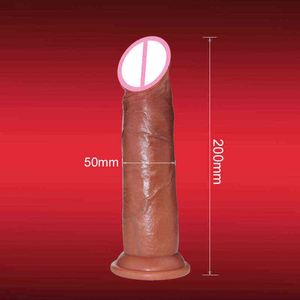 NXY Dildos Women's Sliding Prepuce Penis, 7.8-inch Lifelike Toy, Soft, with Suction Cup1210