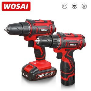 WOSAI 12V 16V 20V Cordless Drill lithium-ion Battery Electric Screwdriver 25+1 Torque Mini Wireless Power Driver DIY Power Tools 201225