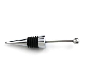 Bar Tools Wine Bottle Stopper Zinc Alloy Silver Beaded Bottle-Stopper Stainless steel Wine-Stopper Barware SN3386