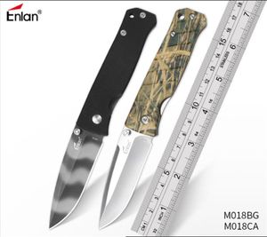 Enlan Arı M018BG / M018CA klasik Mini taktik katlanır bıçak 8CR13mov EDC araçları açık G10 / Hayta kolu kamp avcılık bıçağı