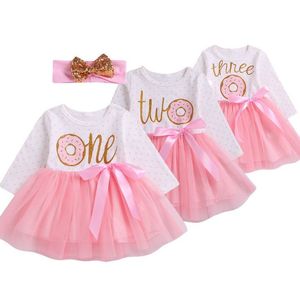Wholesale 2nd birthday outfit girl for sale - Group buy Toddler Baby Girl Dress Pink Princess Party nd First st Birthday Dress For Year Baby Girl Clothes Newborn Outfits Clothing Q1223