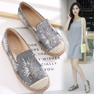 패션 파티 Espadrilles 신발 숙녀 플랫 편안한 로퍼 게으른 중공 밖으로 슬립 - 온 천을 큰 크기 41 zapatos para mujer elegante 0227