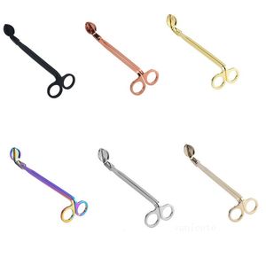 Wholesale stainless steel round stock for sale - Group buy Home Stock Candles Wick Trimmer Stainless Steel Candle scissors trim wick Cutter Snuffer Round head cm Black Rose Gold Silver Colors ZC846