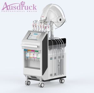 EU-STEUERFREI 10 in 1 fortschrittlichstes H2O2-Hydradermabrasion-Aqua-Gesichts-RF-Ultraschallwäscher LED 9-in-1-Multifunktions-Gesichtsschönheitsgerät