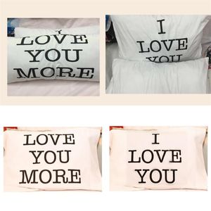 Retângulo branco travesseiro caso dia dos namorados eu te amo romance almofadas cobre 50 * 70 cm letras amante luva manga 10xl g2